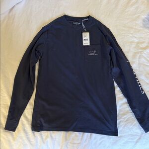 Vineyard Vines Navy Blue Long Sleeve Tee